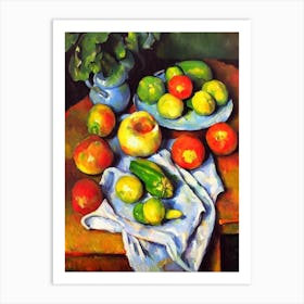 Zucchini Cezanne Style vegetable Art Print