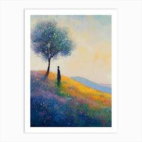 Woman By A Tree Art Print