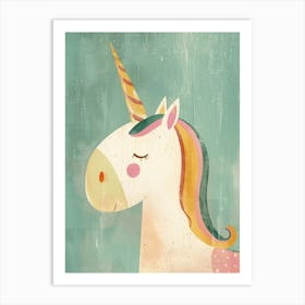 Pastel Storybook Style Unicorn 3 Art Print