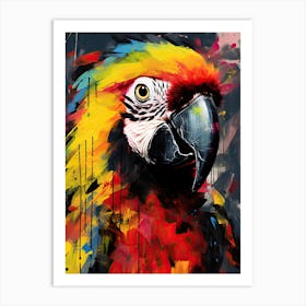 Parrot's Graffiti Whispers: Neo-Expressionism, Basquiat Style Art Print