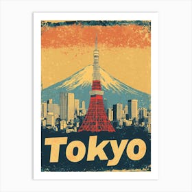 Aihrgdesign A Vintage Travel Poster Of Tokyo 5 Art Print