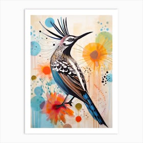 Bird Painting Collage Roadrunner 3 Art Print