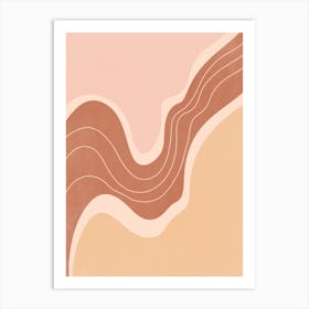 Abstract Neutral Shapes 4 Art Print