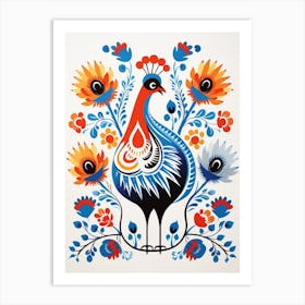 Scandinavian Bird Illustration Turkey 2 Art Print