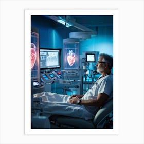 A Detailed Guided Tour Of A Cutting Edge Heart Disease Management Center State Of The Art Monitorin Art Print