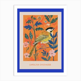 Spring Birds Poster Carolina Chickadee 1 Art Print