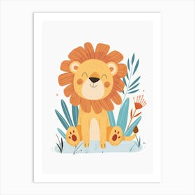 Cute Lion Art Print