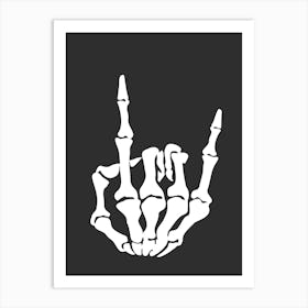 Skeleton Hand Gesture 1 Art Print