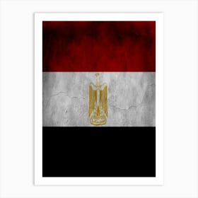 Egypt Flag Texture Art Print