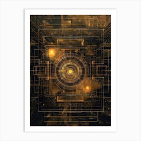 Abstract Gold Art Print