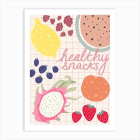 Healthy Snacks Kitchen Art Print