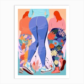 Body Positivity Here Come The Girls 3 Art Print