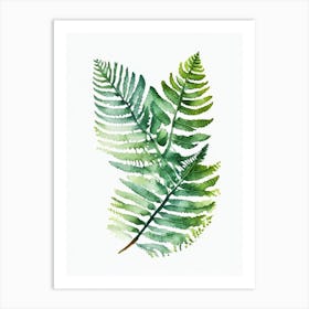 Royal Fern Watercolour Art Print