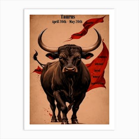 Taurus Zodiac Sign Art Print