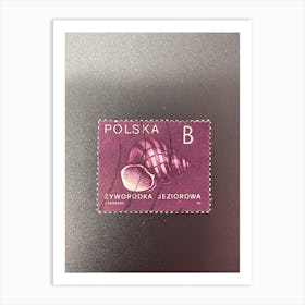 Poland B Stamp Art Print