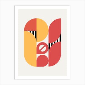 Geometrical Tulip Design Art Print