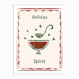 Holiday Spirit Christmas Cocktail Poster Art Print