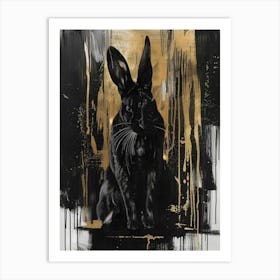 Black Bunny 2 Art Print