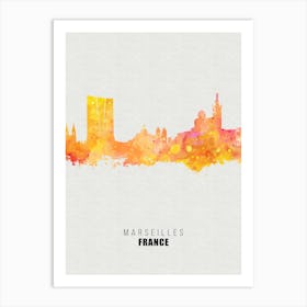 Marseilles France City watercolor Art Print