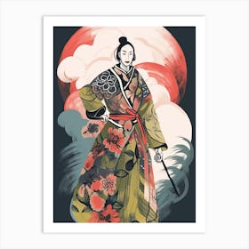 Female Samurai Onna Musha Illustration 12 Art Print