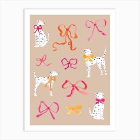 Dalmatians in Bows Art Print