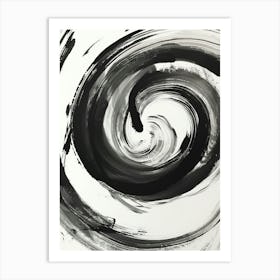 Black And White Swirl 1 Art Print