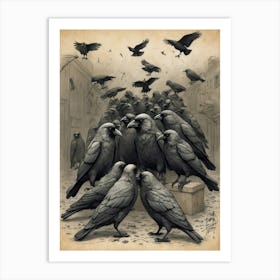 Crows 1 Art Print