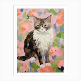 A Munchkin Cat Painting, Impressionist Painting 2 Art Print