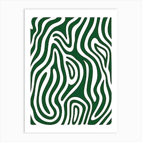 Line Art Inspired By The Green Stripe By Matisse 1 Art Print