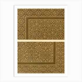 Arabic Art Pattern, Emile Prisses D’Avennes, La Decoration Arabe Digitally Enhanced Lithograph From Own 1 Art Print