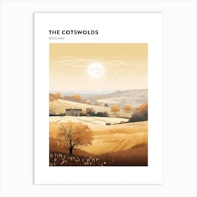 The Cotswolds England 1 Hiking Trail Landscape Poster Art Print