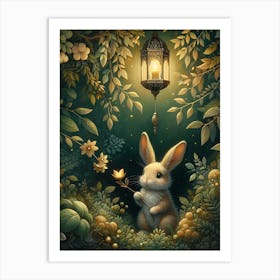 Bunny In The Enchanted Secret Garden 4 Art Print