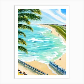 Cronulla Beach, Australia Contemporary Illustration 1  Art Print