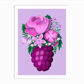 Blackberry Vase Art Print