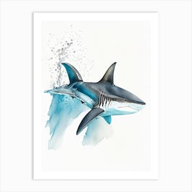 Zebra Shark 2 Watercolour Art Print