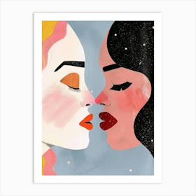 Two Women Kissing 25 Art Print