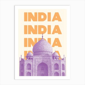 India Taj Mahal Art Print