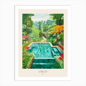 Ubud Bali 2 Midcentury Modern Pool Poster Art Print