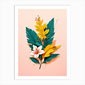 Tropical Flowers 6 Art Print