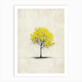 Yellow Tree Canvas Print Art Print