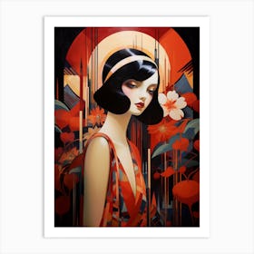 Deco Woman Art Print