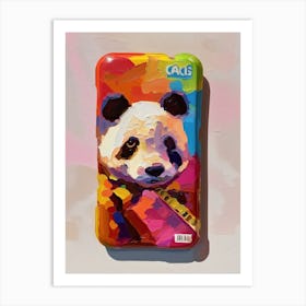 Panda Phone Case Oil Painting 2 Art Print