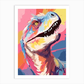 Colourful Dinosaur Sinraptor 1 Art Print