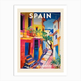 Cartagena Spain 1 Fauvist Painting  Travel Poster Art Print