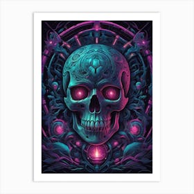 Psychedelic Skull Art Print