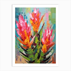 Cactus Painting Ferocactus 4 Art Print