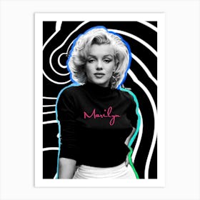 Marilyn - Monroe - Love - photo montage Art Print