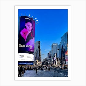 Billboard Awaiting Advertisement Installation Stands In Stark Contrast To An Urban Street Scene G (5) Art Print