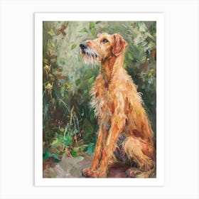 Irish Wolfhound Acrylic Painting 5 Art Print