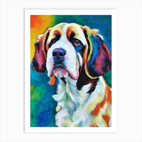 Grand Basset Griffon 2 Vendeen Fauvist Style Dog Art Print